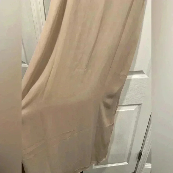 Pretty by Rory Mauve Flutter Top Spaghetti Strap Flowy Back Slit Dress Size S - Picture 4 of 9